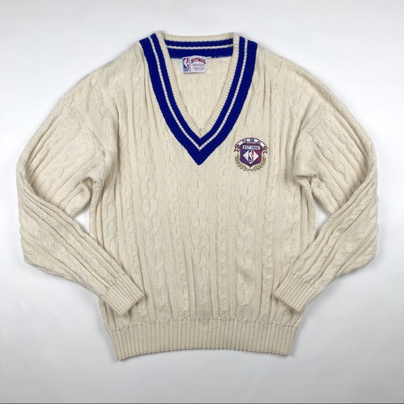 Vintage Nutmeg Nba Sweater Knit V Neck 